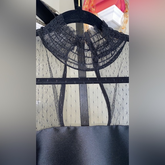 Sachin & Babi Noir Adelia Illusion Midi Dress - Picture 4 of 15